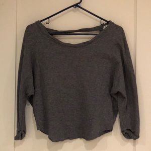 Grey crop top sweater